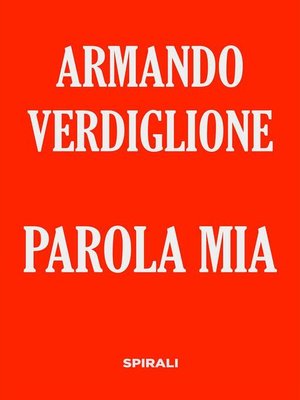 cover image of Parola mia